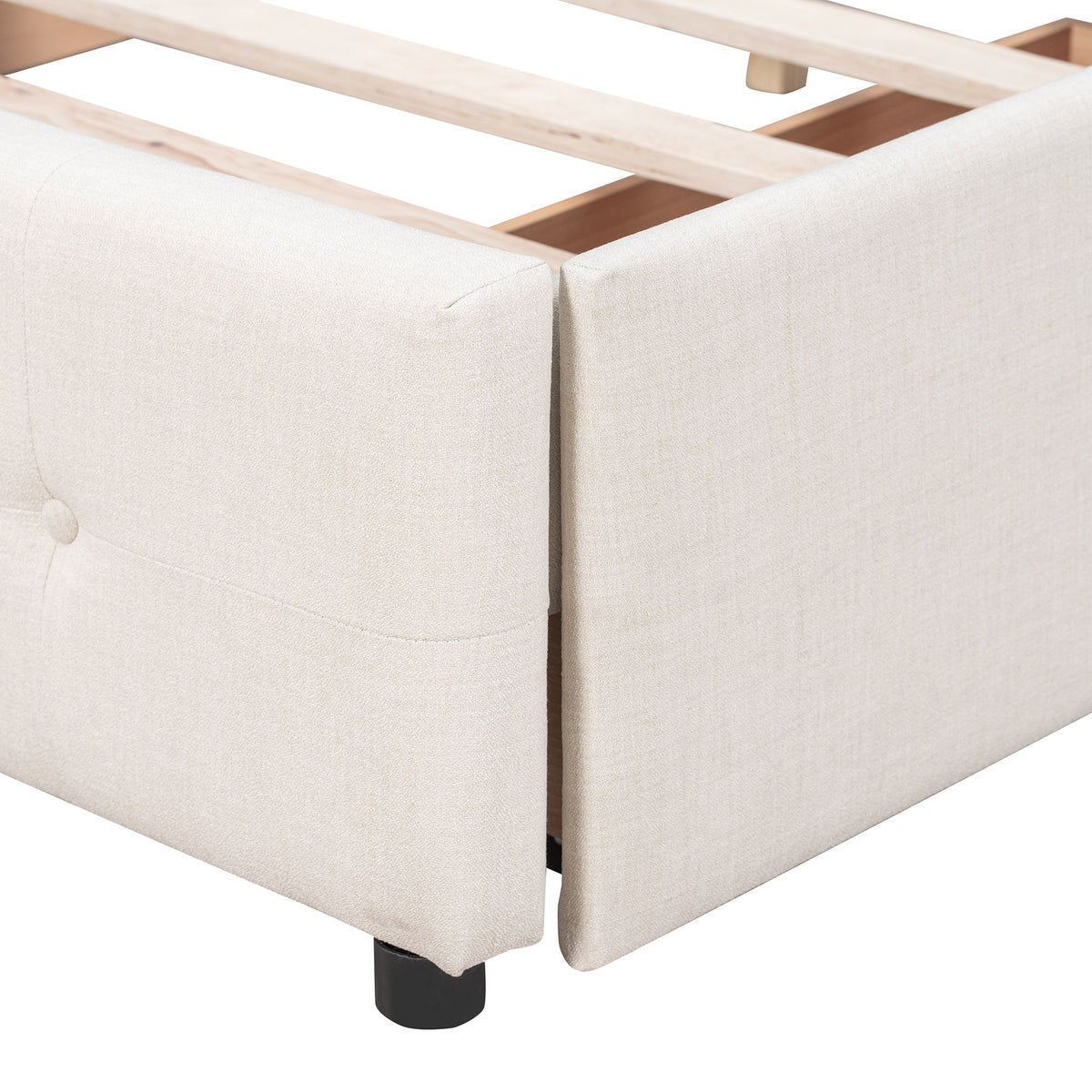 Queen Platform Bed with Storage Drawers, No Box Spring