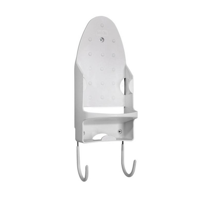 Wall Mount Iron Holder with Cord Tray for Laundry Room