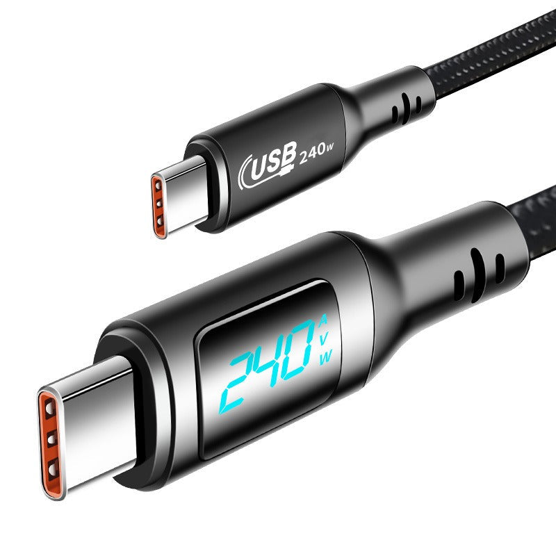 240W USB-C Charging Cable with Built-In Power Meter