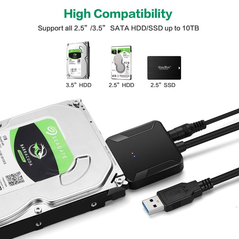 SATA to USB 3.0 Adapter Cable for 2.5 and 3.5 Drives