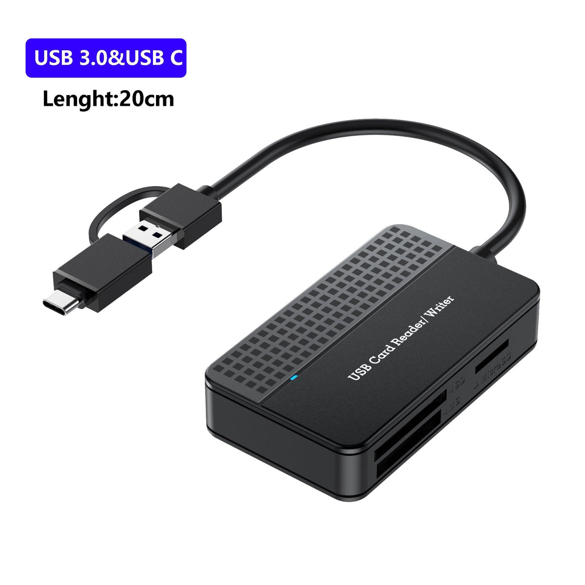 CF SD microSD Memory Stick Card Reader USB-C
