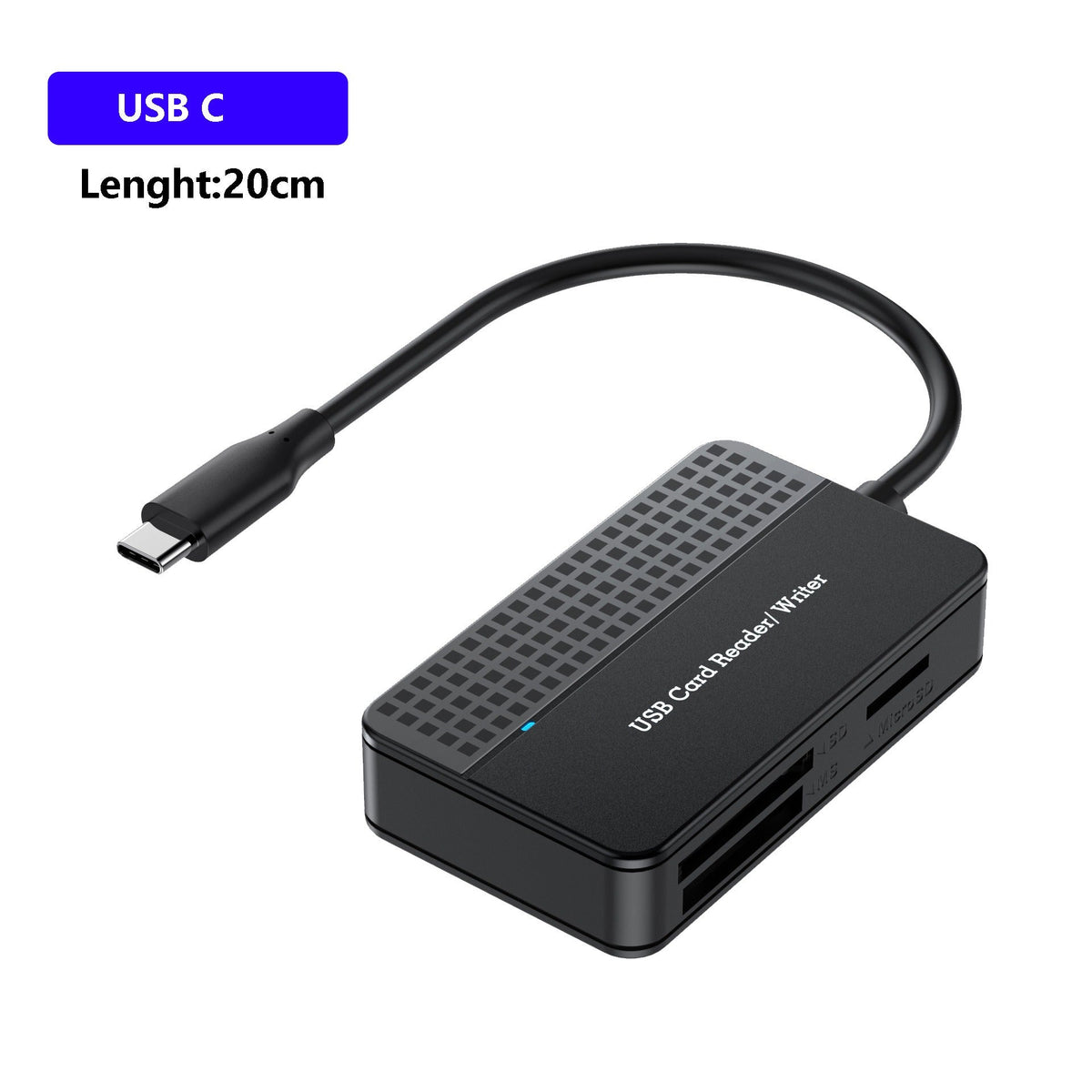 CF SD microSD Memory Stick Card Reader USB-C