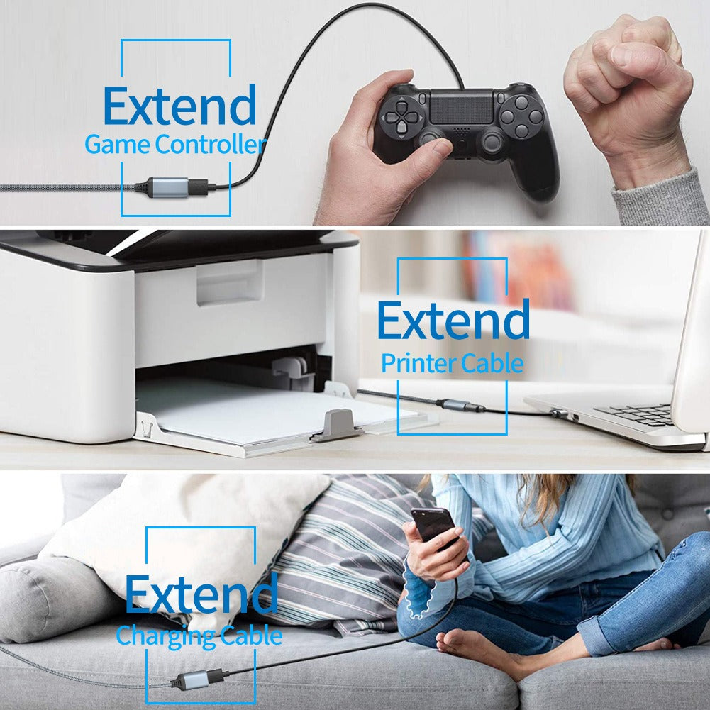 USB 3.0 Extension Cable for Gaming Controllers and Backups