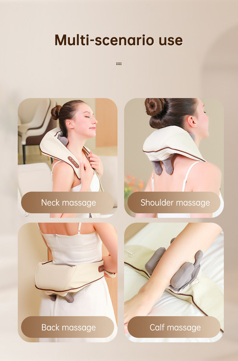 Heated Shiatsu Neck Shoulder Massager With USB-C Charge