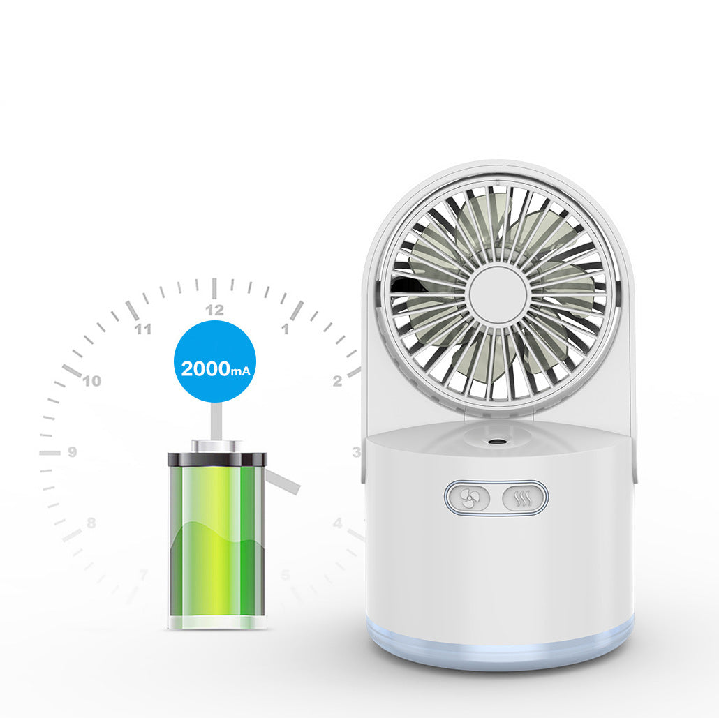 Desk Fan with Mist Spray: 3-Speed USB Cooling