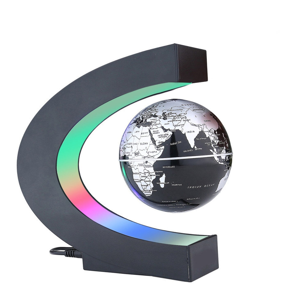 Magnetic Levitation Globe With Colorful LED Lighting