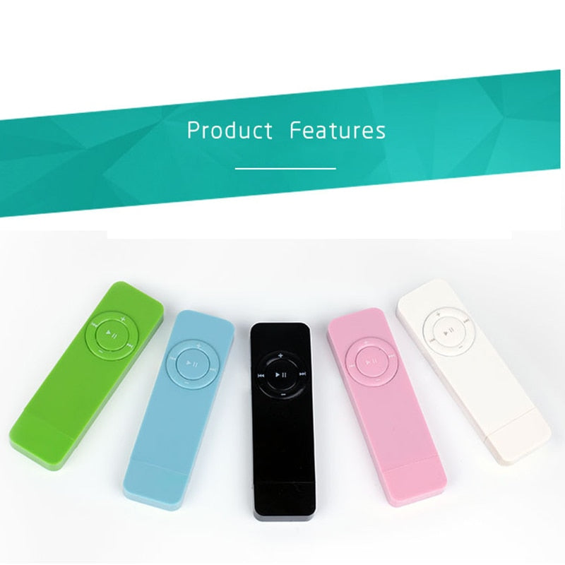 USB MP3 Player with Click Wheel, Slim Pastel Design