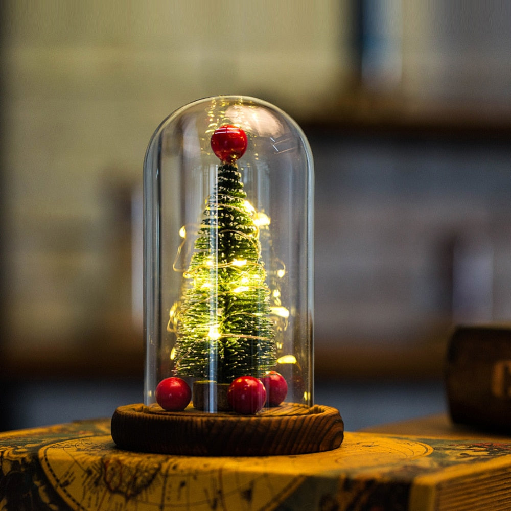 USB LED Christmas Tree Dome Lamp for Small Spaces
