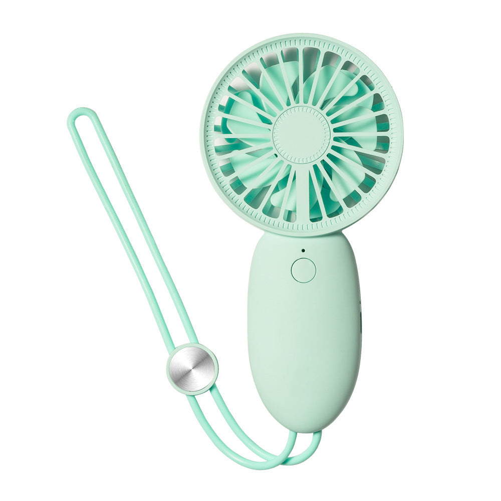 Rechargeable Mini Handheld Fan with Lanyard for Commuting