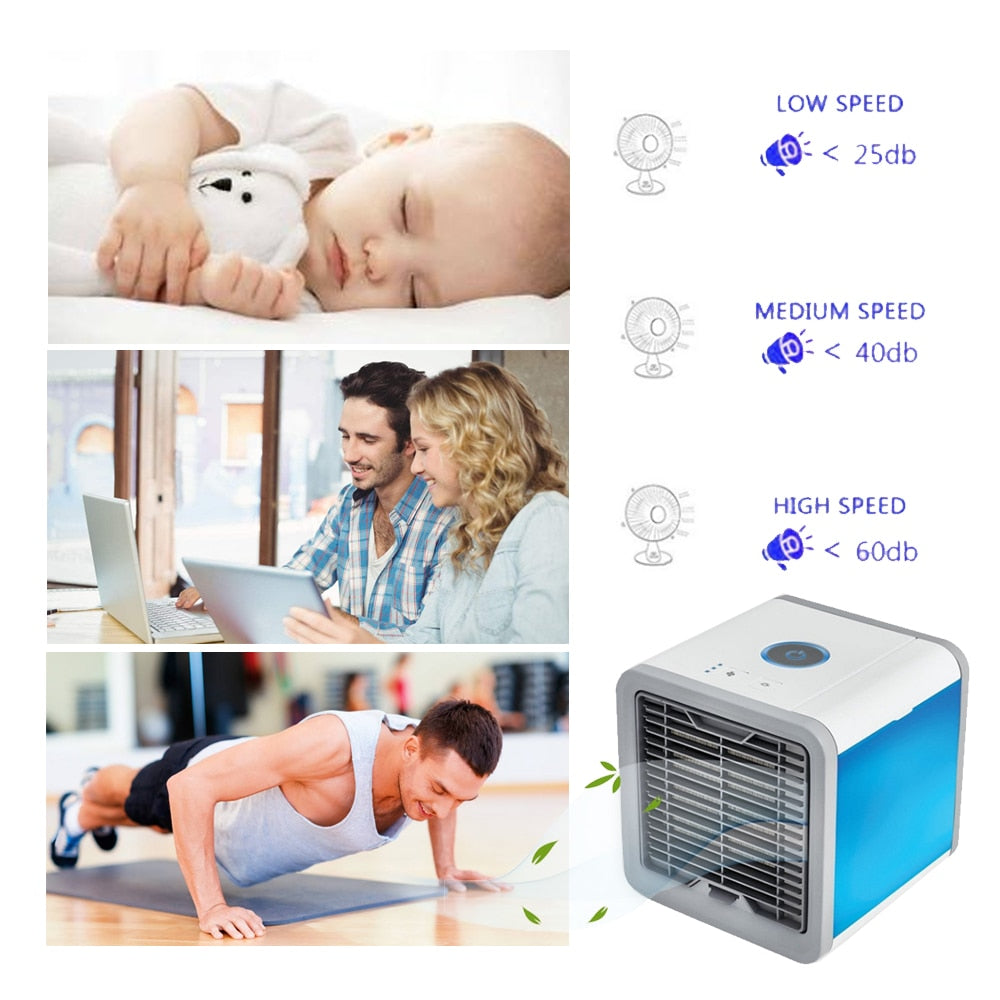 USB Mini Desk Air Cooler: Quiet Personal Cooling Fan