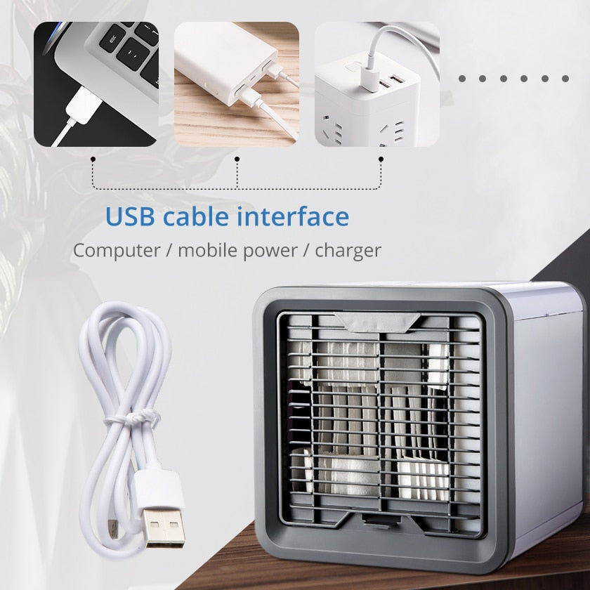USB Mini Desk Air Cooler: Quiet Personal Cooling Fan