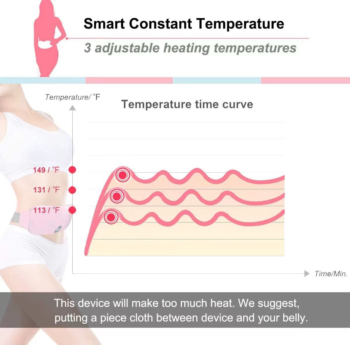 Menstrual Heating Belt for Cramp Relief, Hands-Free Warmth
