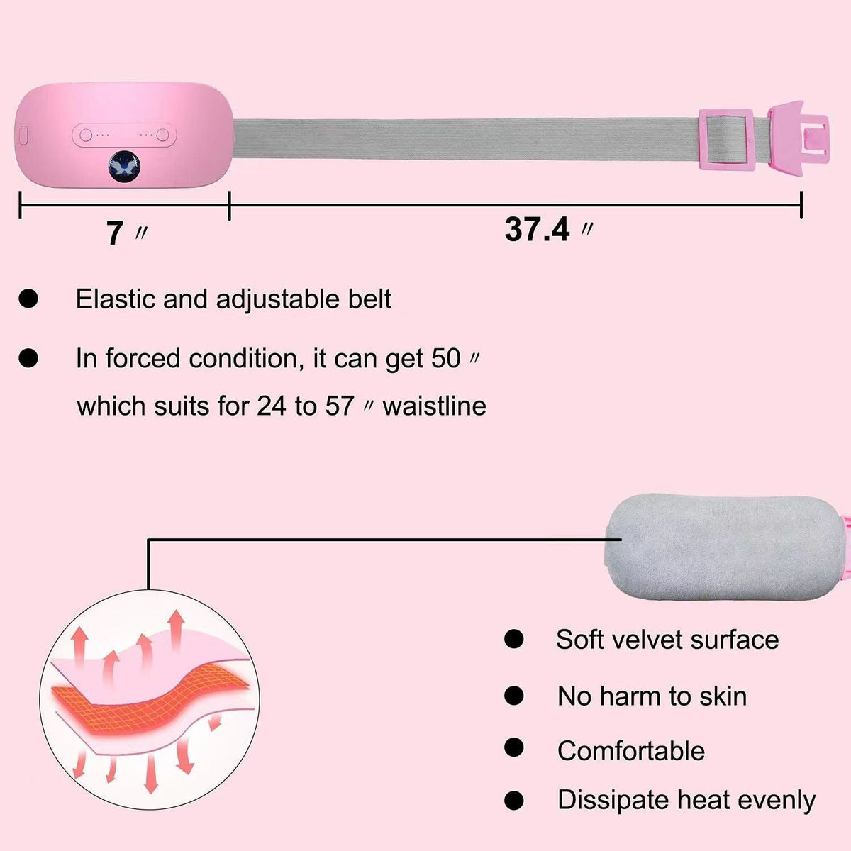 Menstrual Heating Belt for Cramp Relief, Hands-Free Warmth