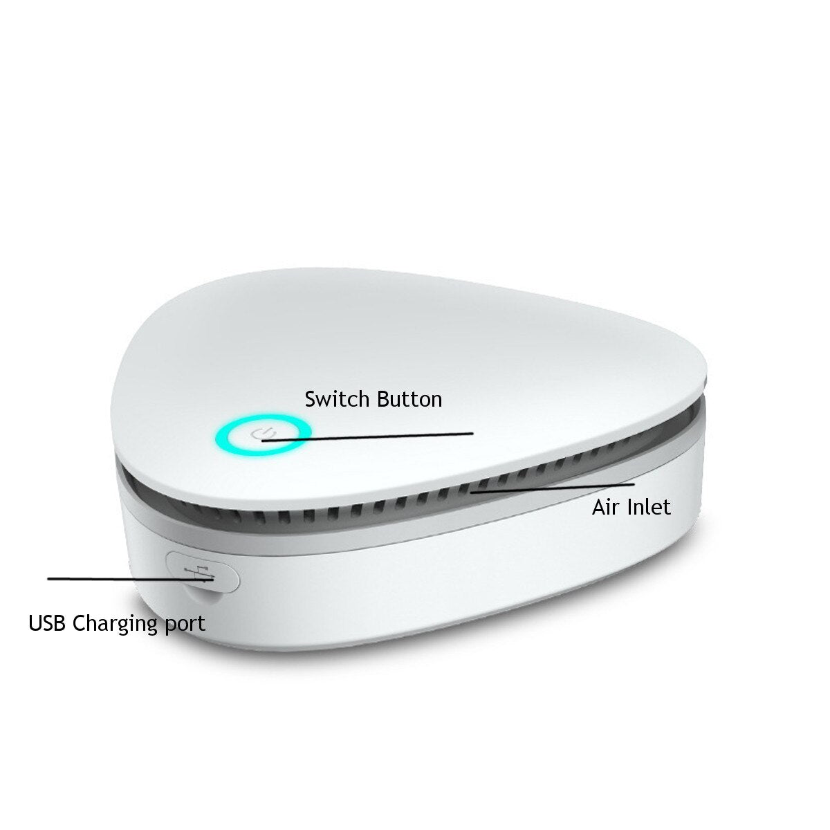 Portable USB Ozone Deodorizer for Fridge, Closet and Car