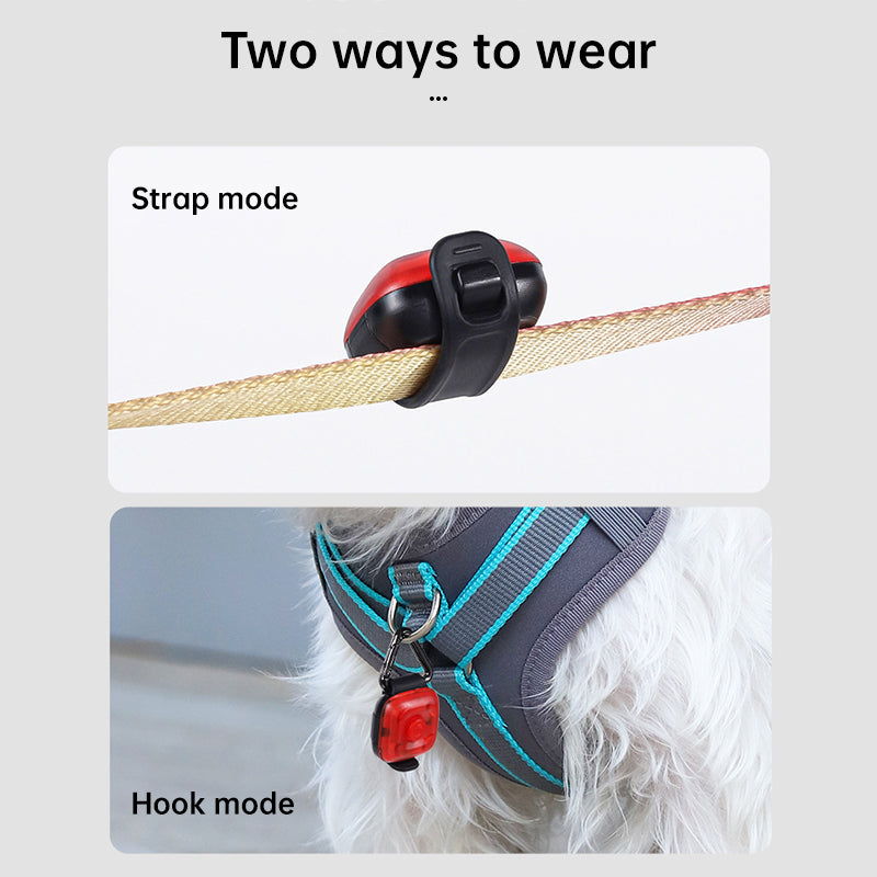 USB Rechargeable LED Pet Safety Light for Night Walks