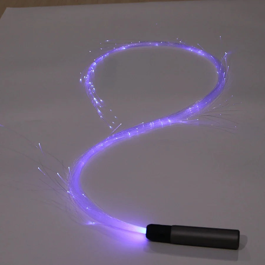 LED Fiber Optic Whips for 360° Multicolor Light Trails
