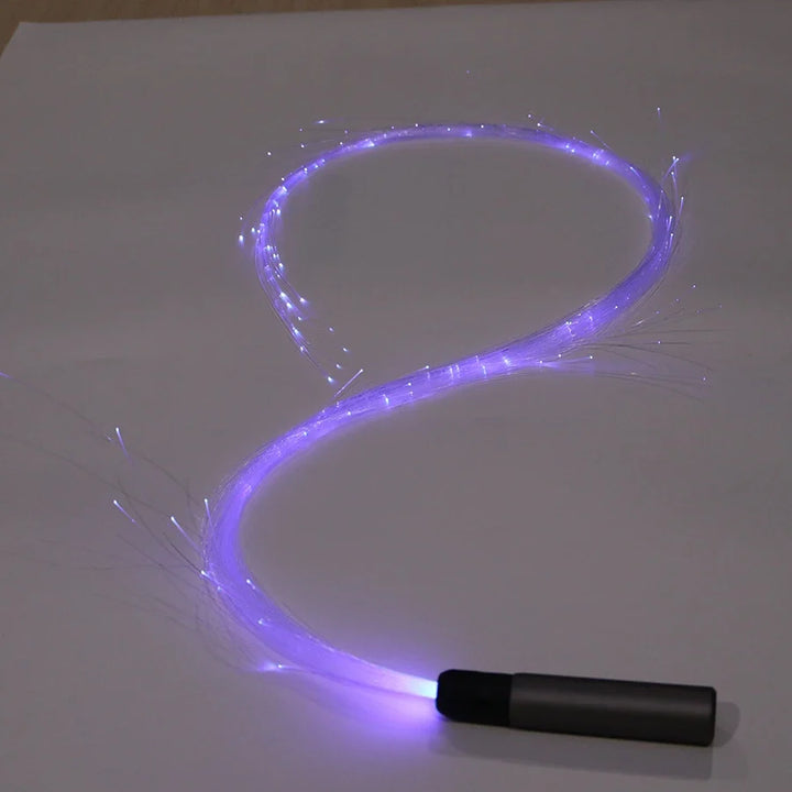 LED Fiber Optic Whips for 360° Multicolor Light Trails