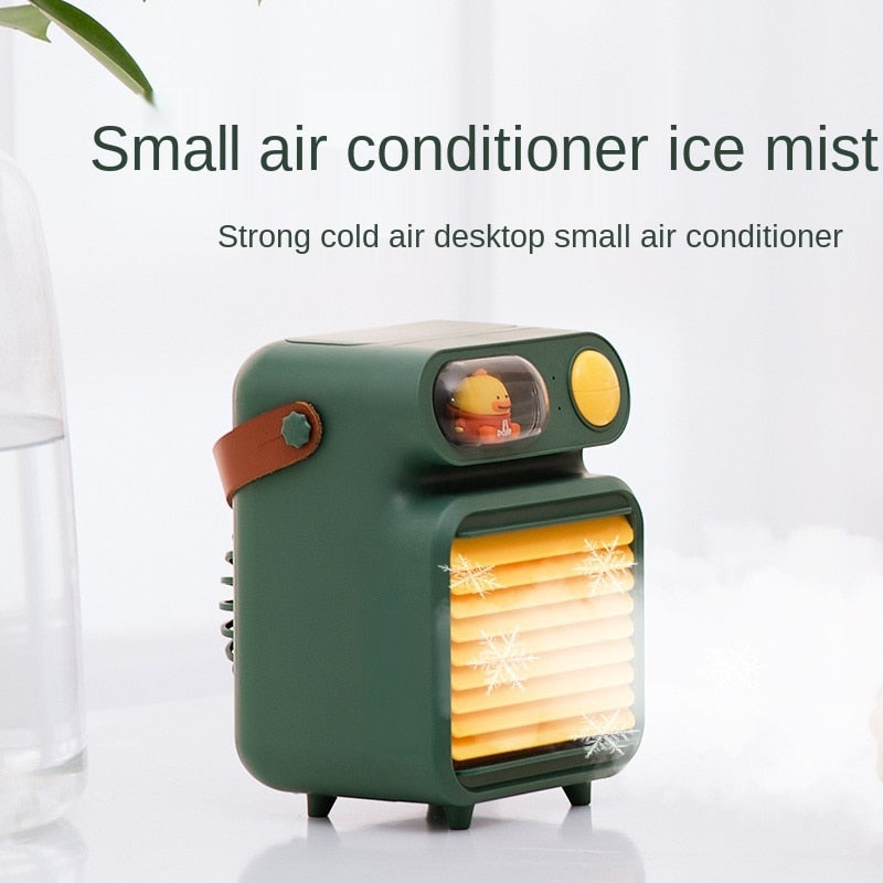 USB Desk Fan with Ice Mist Spray, Portable Mini Cooler