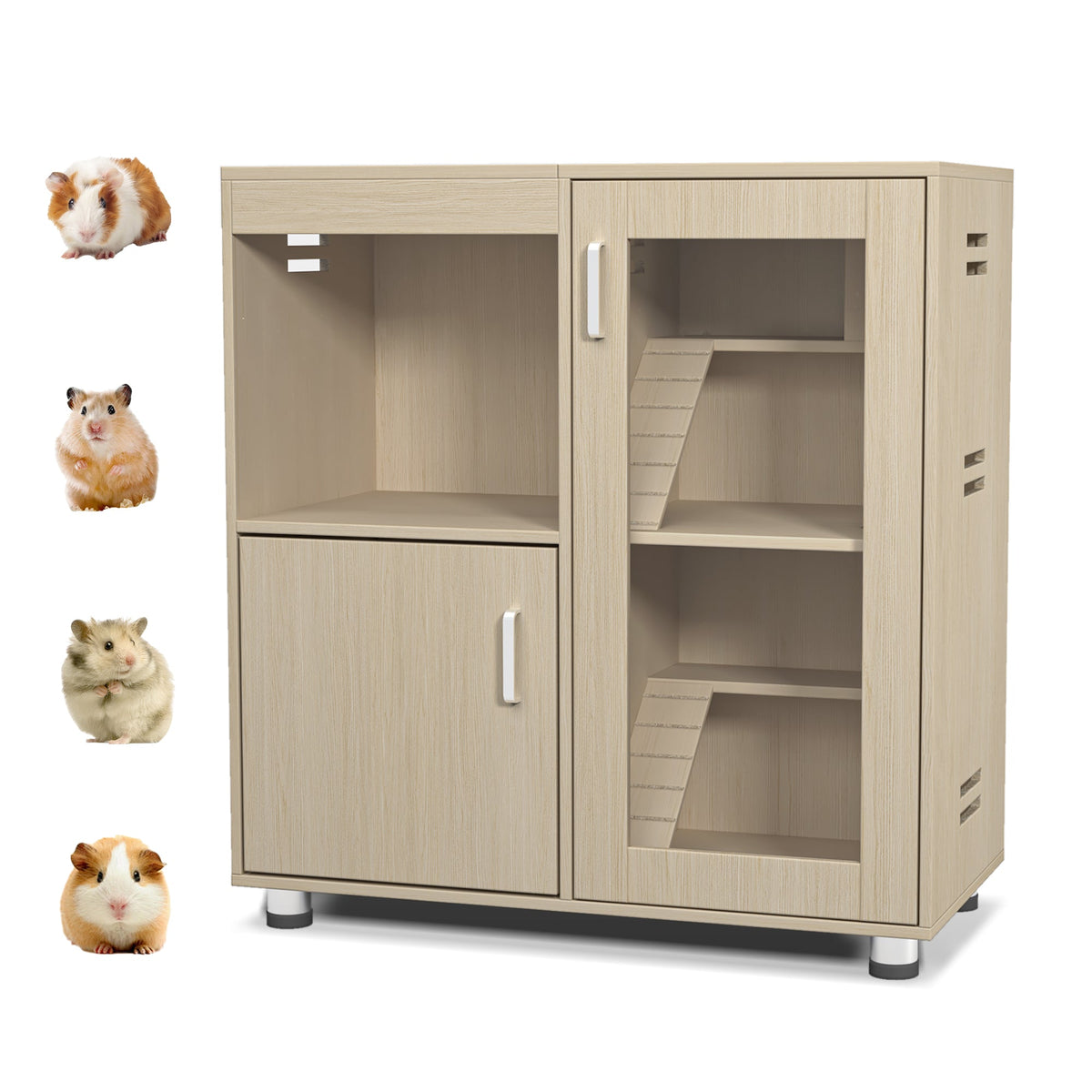 Small-Animal Cage With Four-Level Storage Cabinet