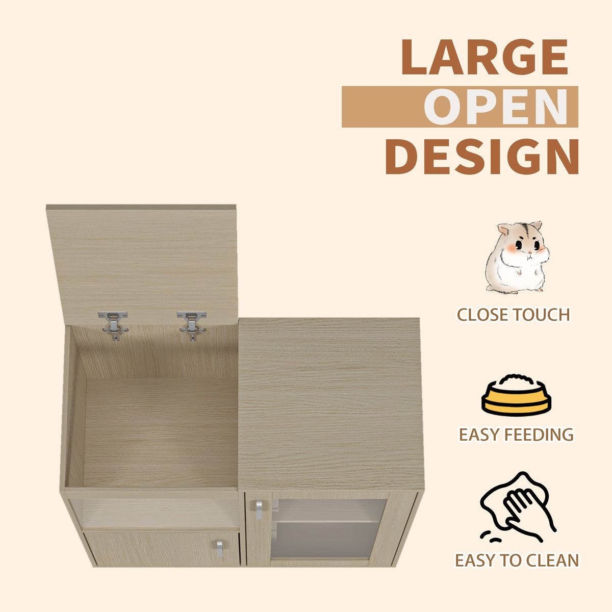 Small-Animal Cage With Four-Level Storage Cabinet