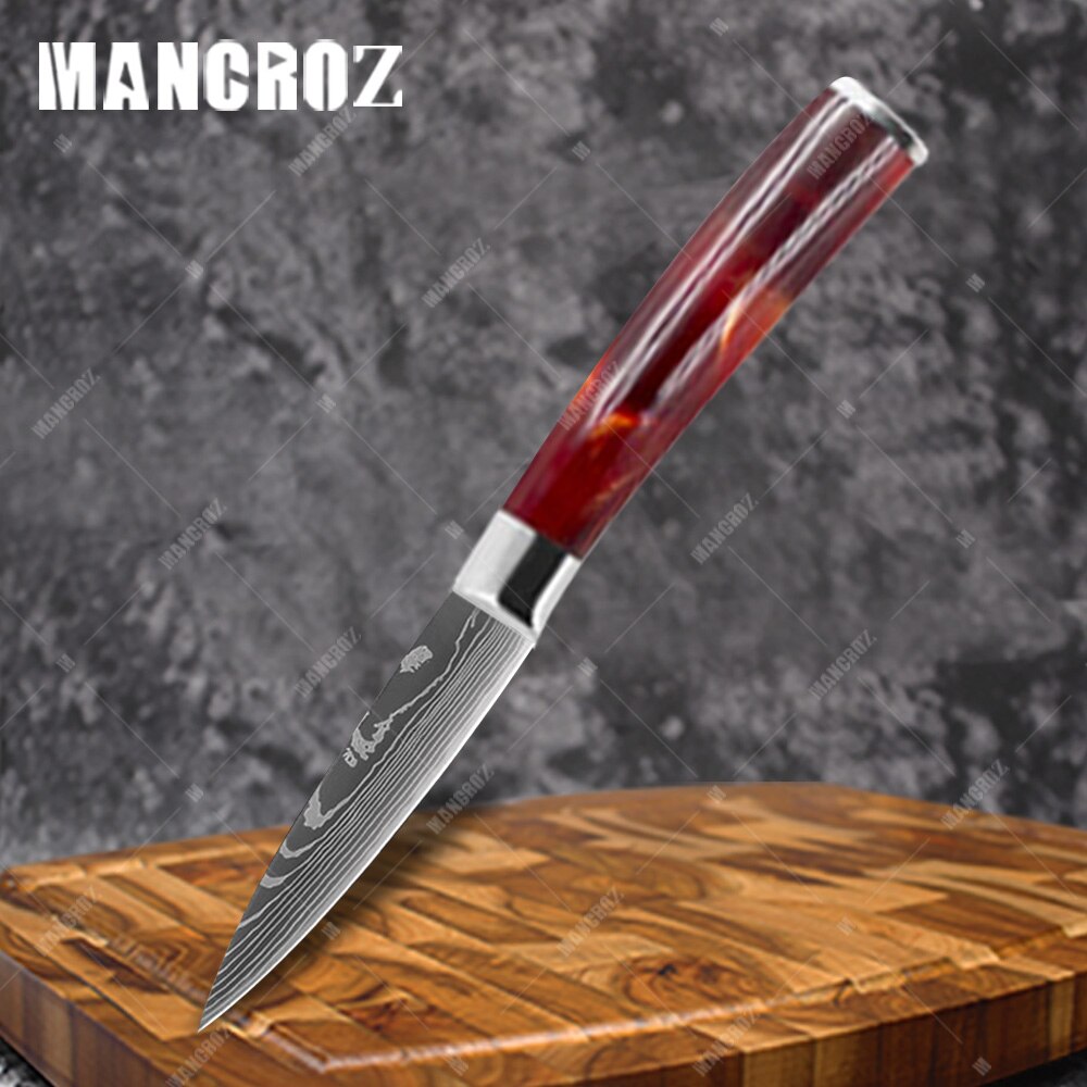 Damascus Pattern Kitchen Knife Set, 11 Piece Chef Knives