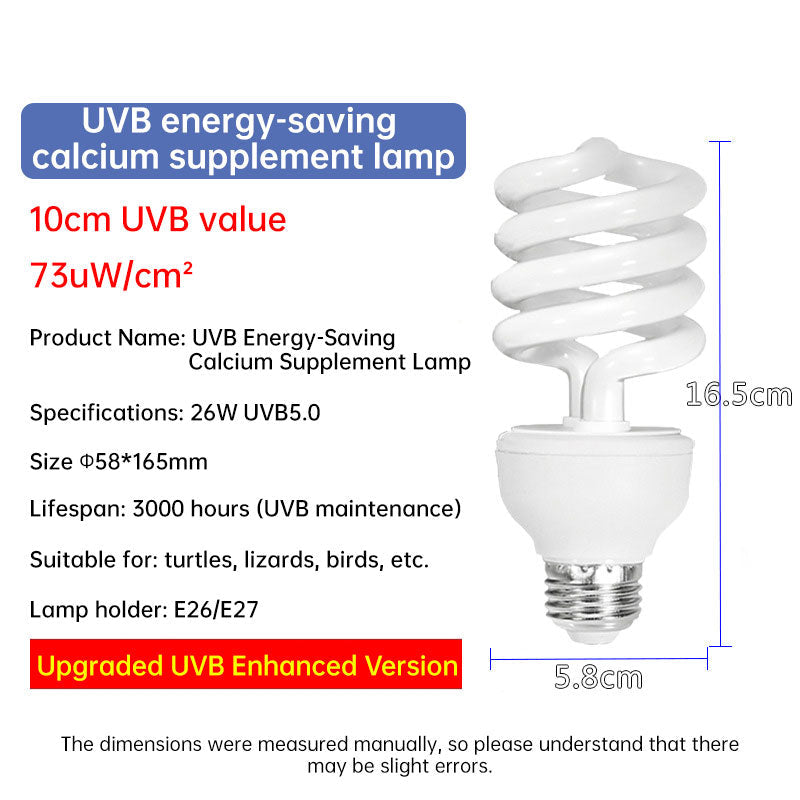UVB Reptile Lamp for Calcium-Supporting Enclosure Light