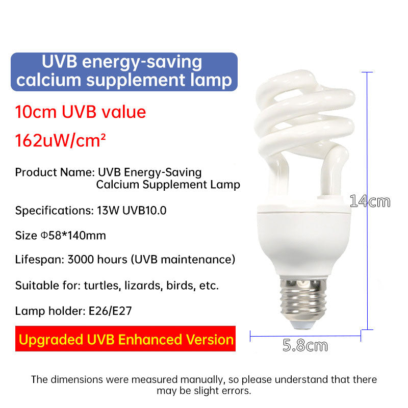UVB Reptile Lamp for Calcium-Supporting Enclosure Light