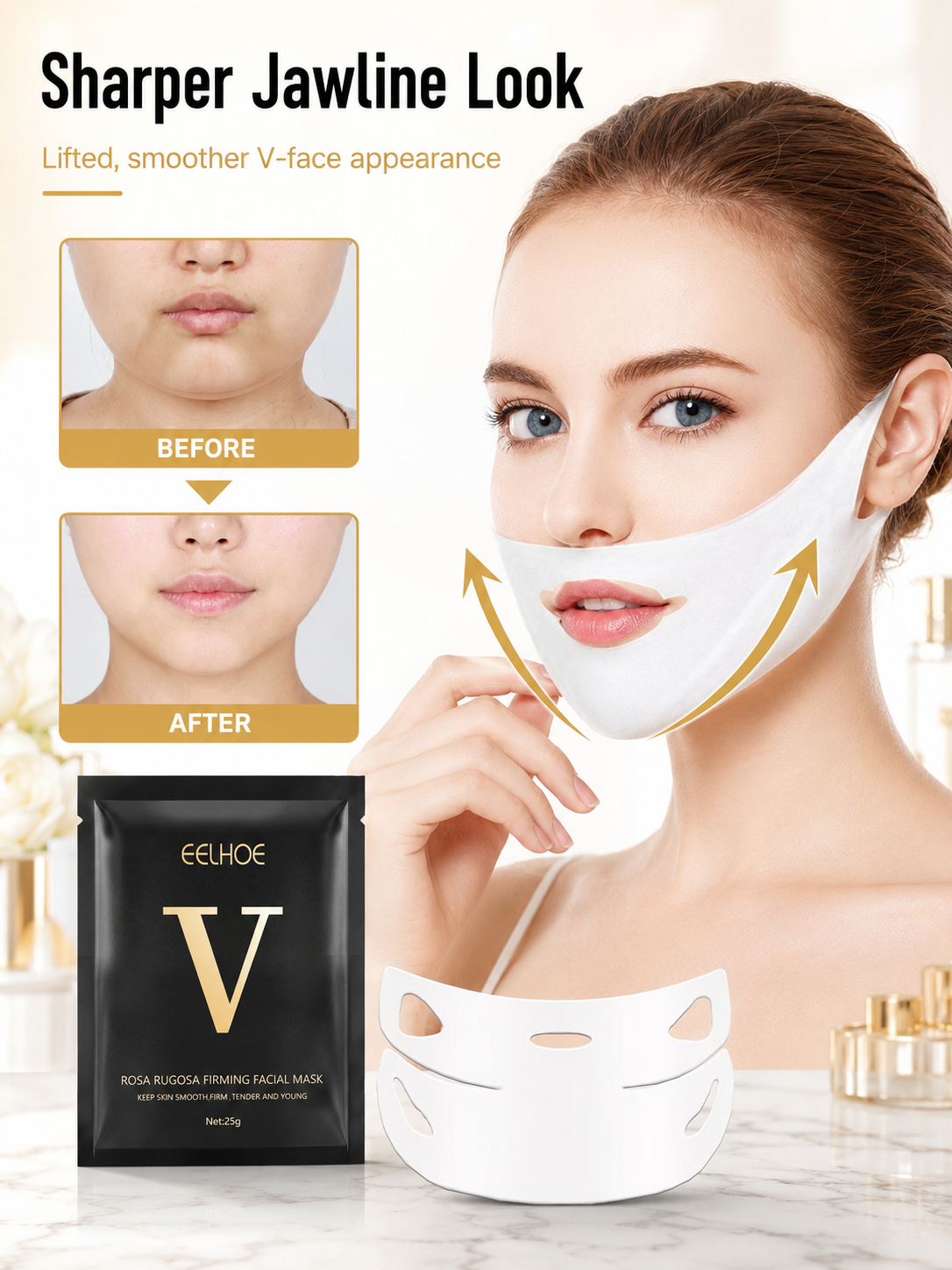 V‑Shape Lifting Facial Mask — Sculpted Jawline & Firmer Skin