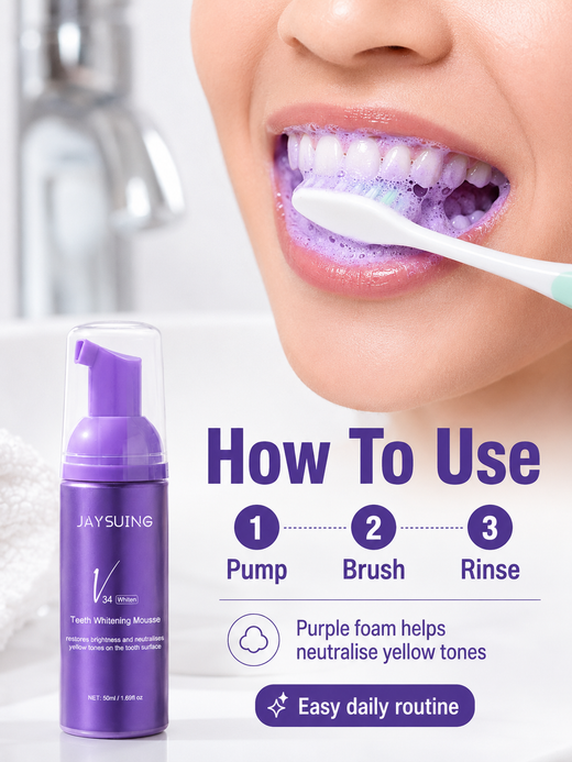 Teeth Whitening Mousse — Instant Brightening with Colour