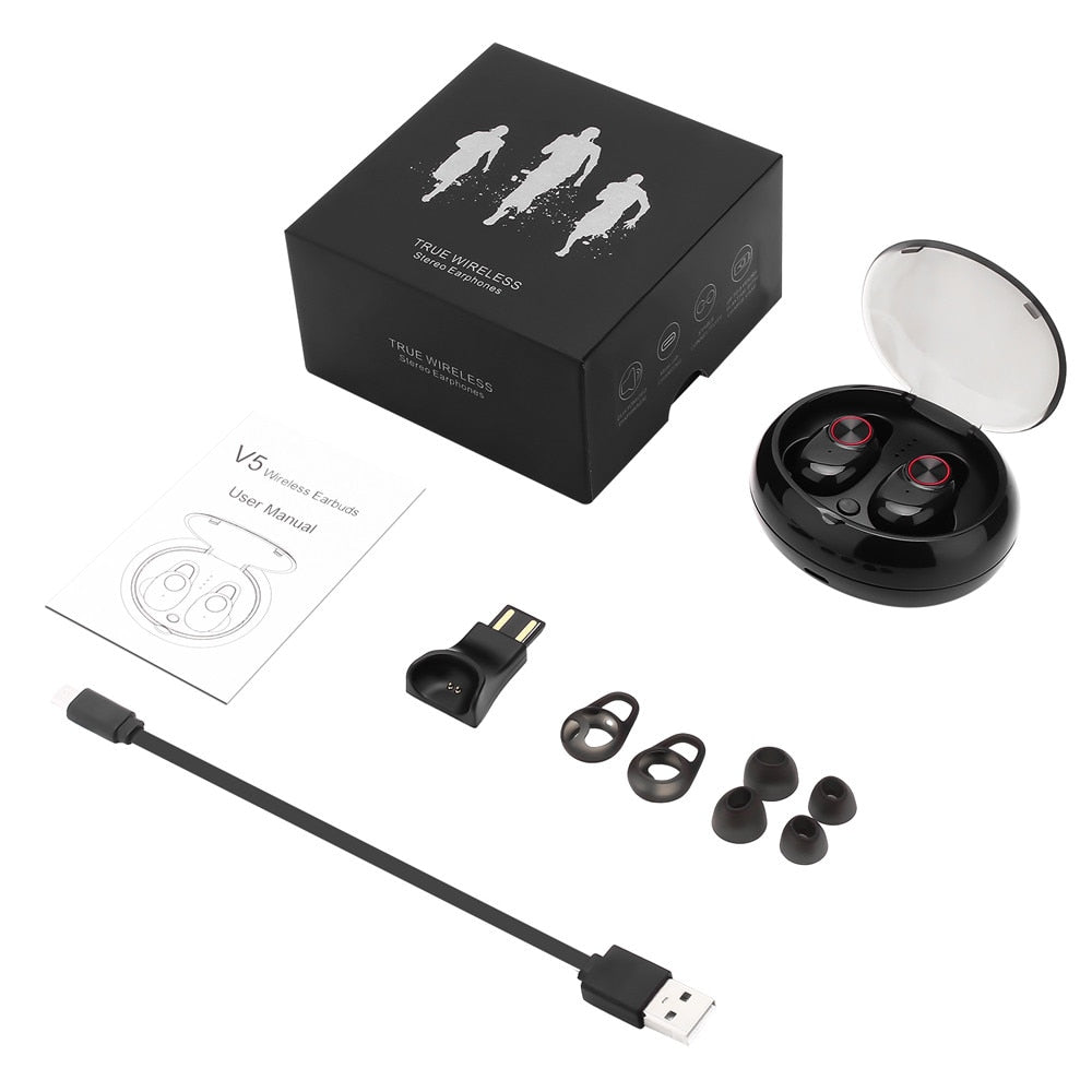 True Wireless Earbuds with Qi Charging Case, 4H Music