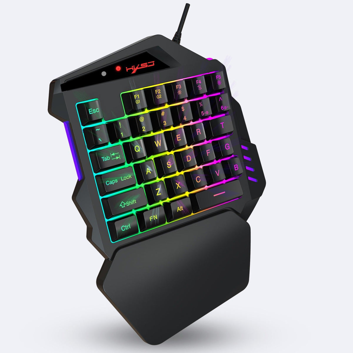 One-Handed RGB Gaming Keyboard for PS3 & PS4 Couch Gaming