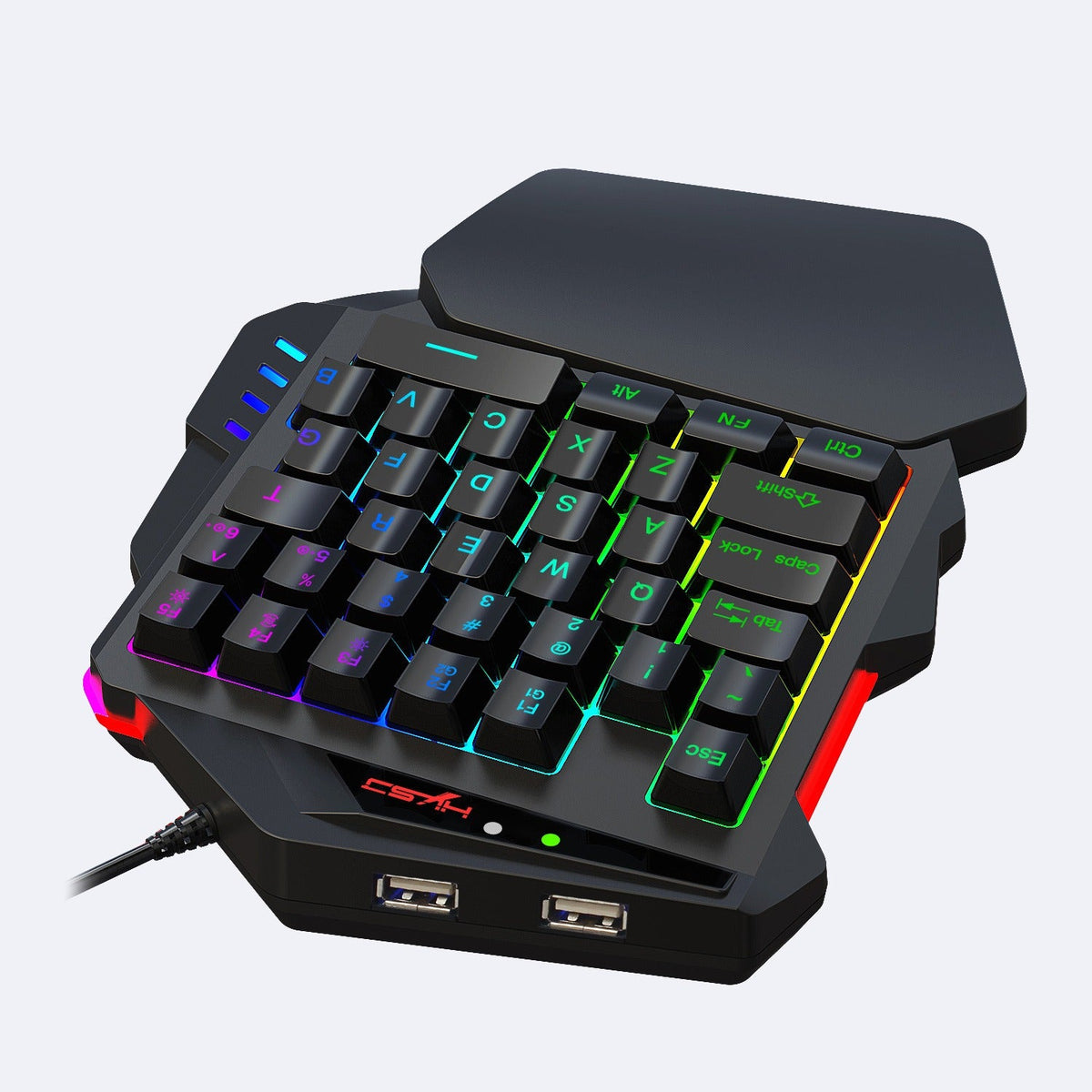 One-Handed RGB Gaming Keyboard for PS3 & PS4 Couch Gaming