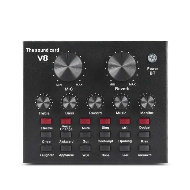 USB Sound Card Voice Changer Mic Kit for Streaming