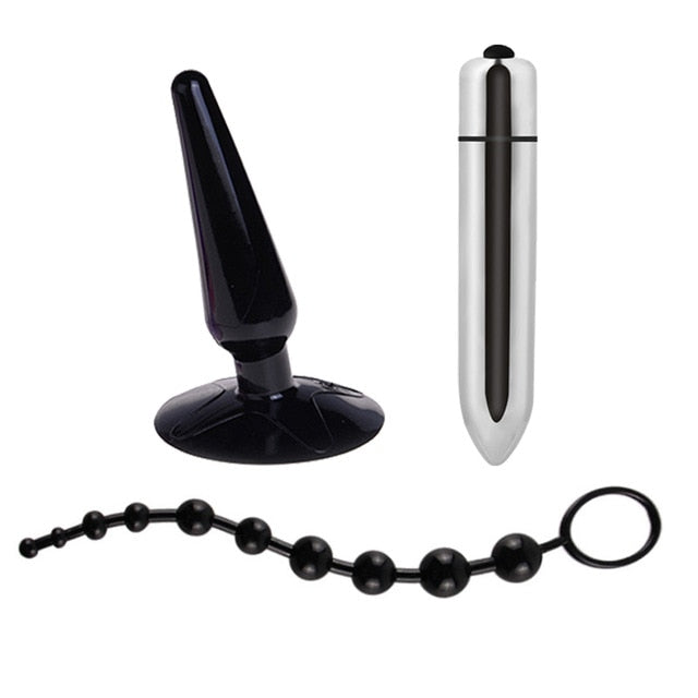 Anal Plug Vibrator with Suction Base for Hands-Free Play