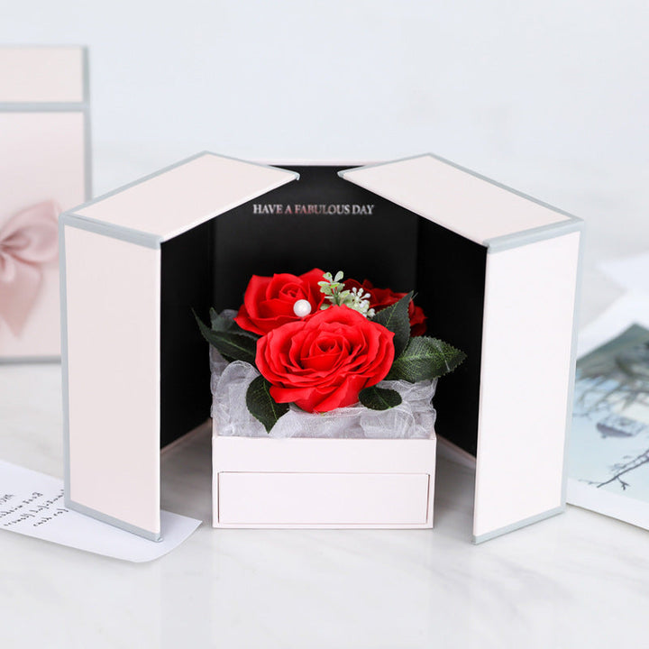 Rose Flower Jewelry Gift Box for Romantic Surprises