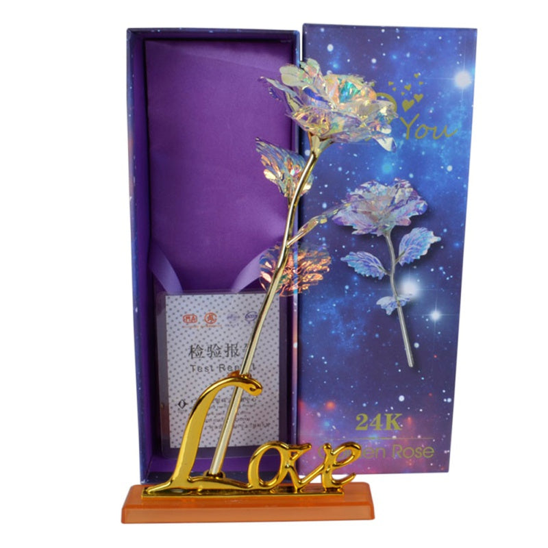 24K Golden Rose Decorative Light for Lasting Romance
