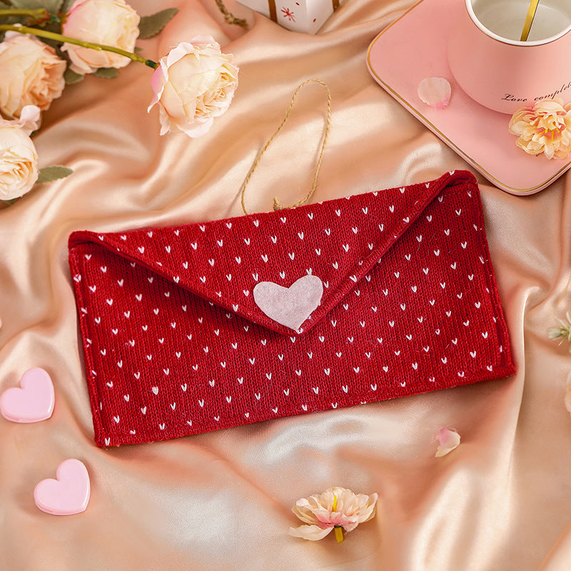 Valentine's Envelope Gift Pouch for Cards & Keepsakes