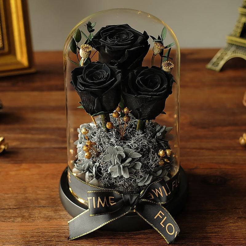 Preserved Rose Dome Gift for Lasting Romantic Decor