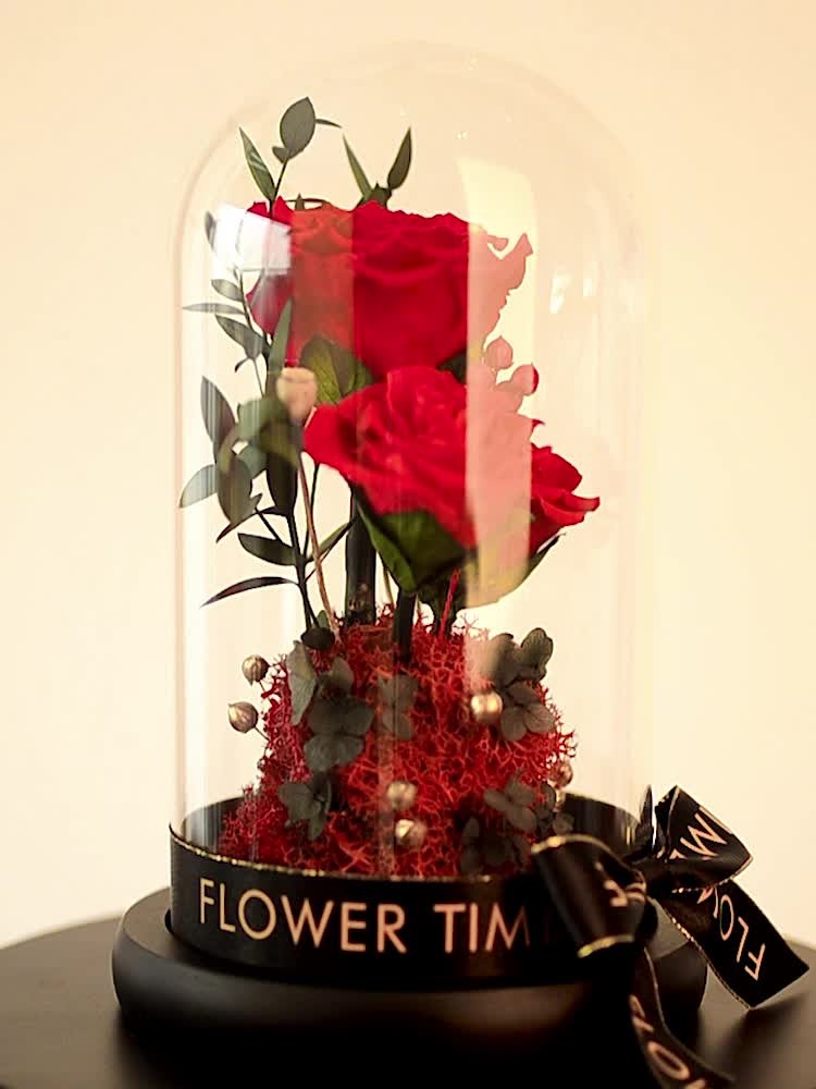Preserved Rose Dome Gift for Lasting Romantic Decor