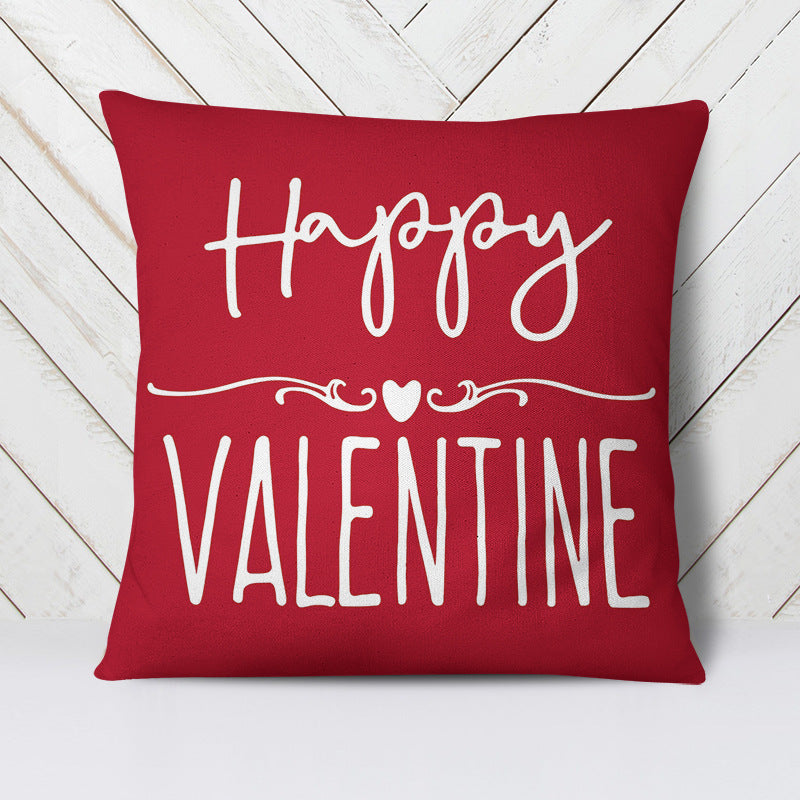 Valentine's Day Pillow Cover with Whimsical Gnomes