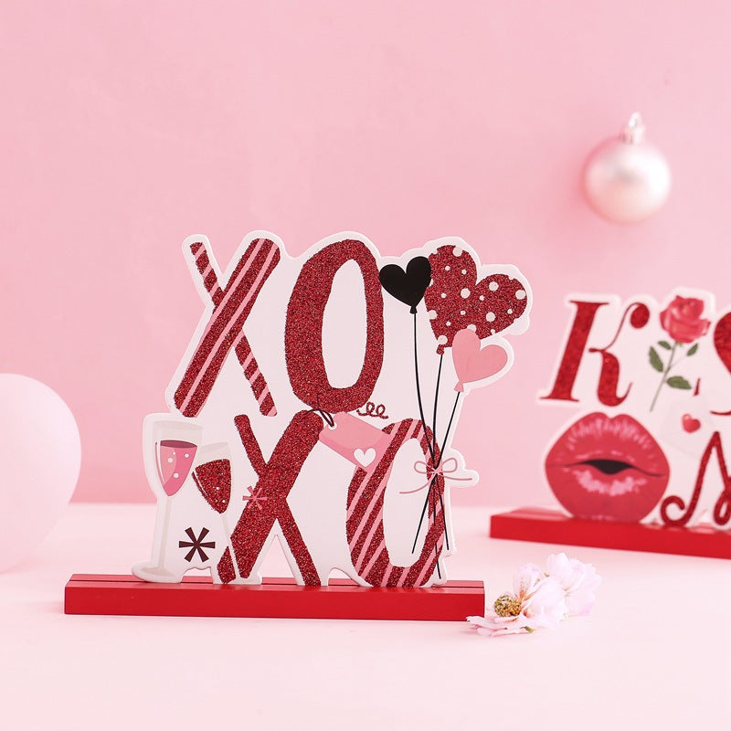 Valentine's Day Wooden Decor for Romantic Tabletops