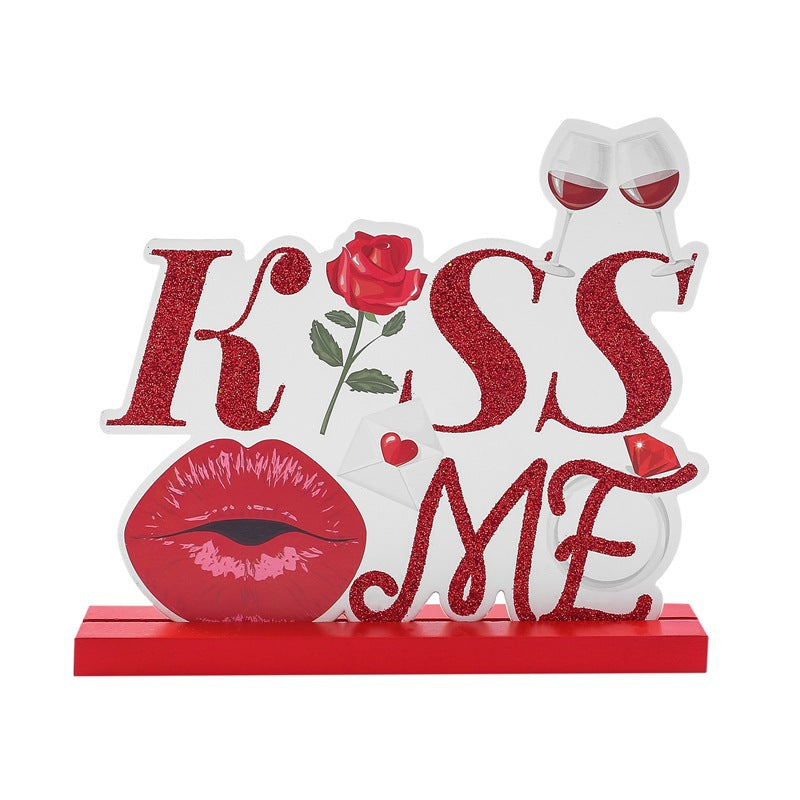 Valentine's Day Wooden Decor for Romantic Tabletops