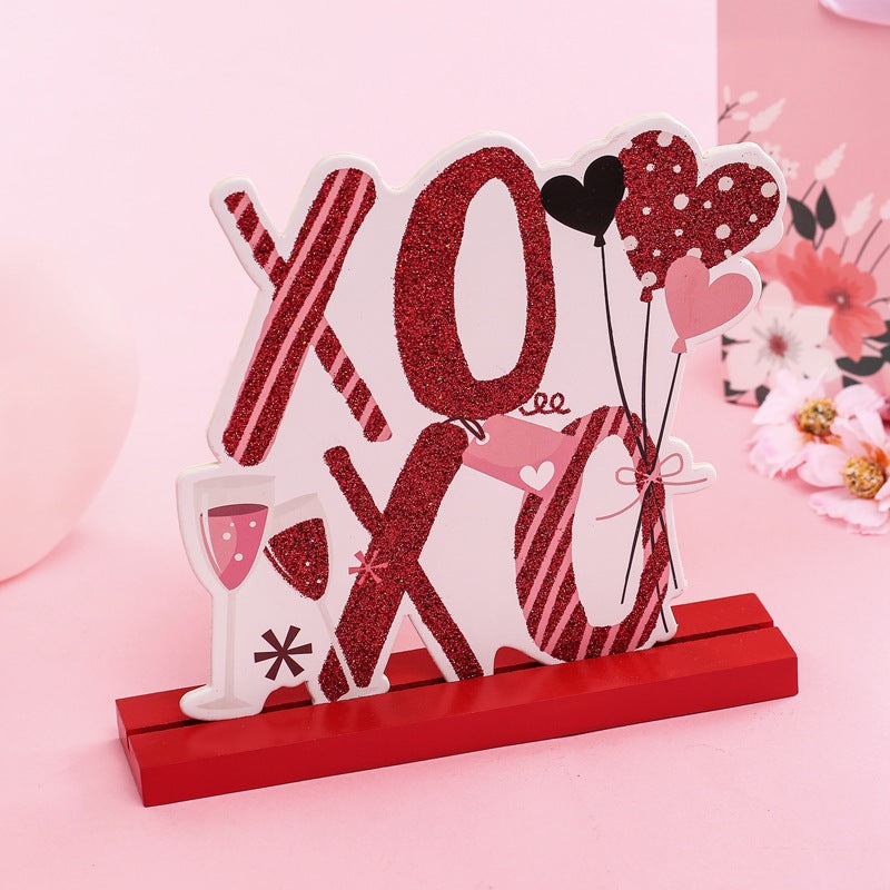 Valentine's Day Wooden Decor for Romantic Tabletops