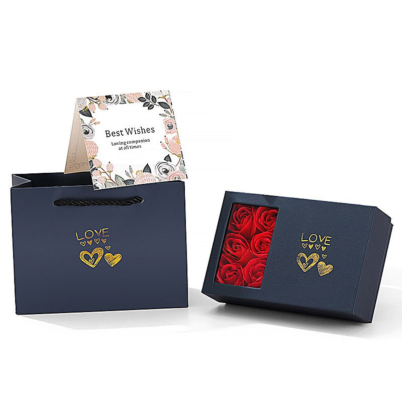 Rose Gift Box With Jewelry Compartment | Luxury Gift
