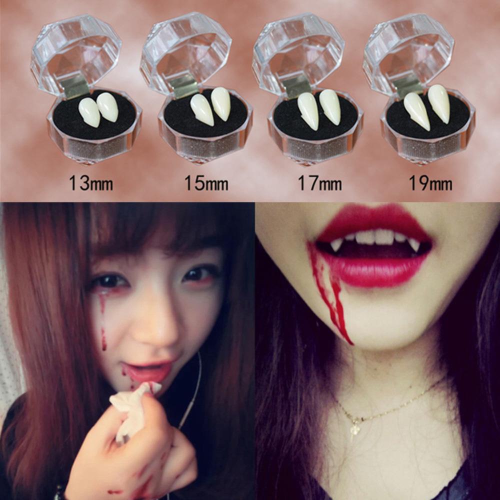 Vampire Fangs With Case for Halloween Costume Looks