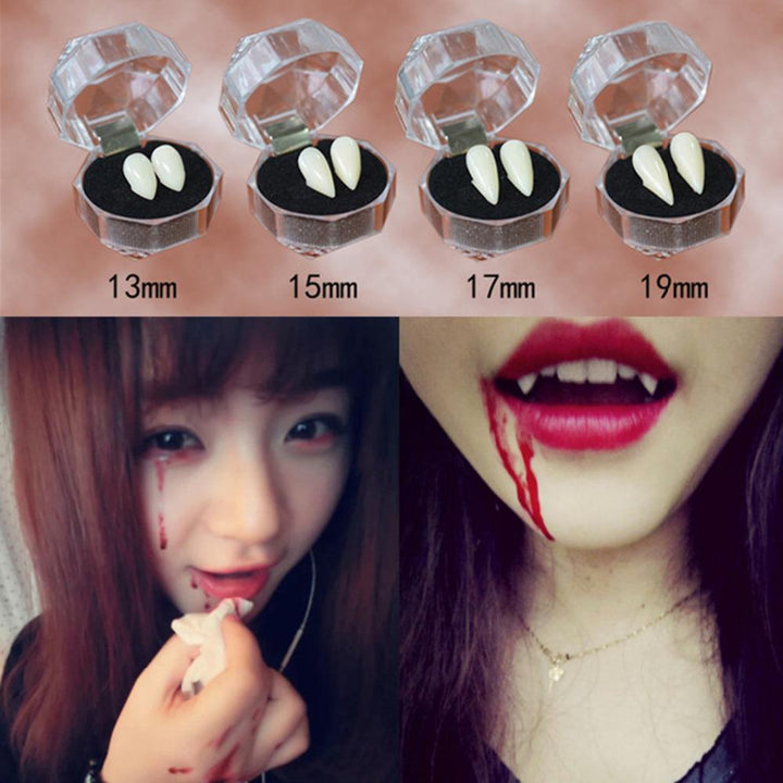 Vampire Fangs With Case for Halloween Costume Looks