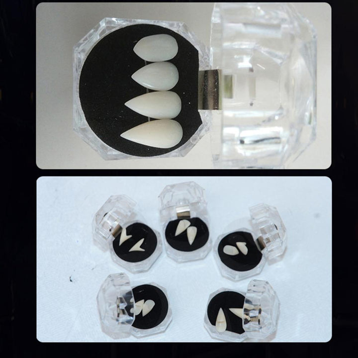 Vampire Fangs With Case for Halloween Costume Looks