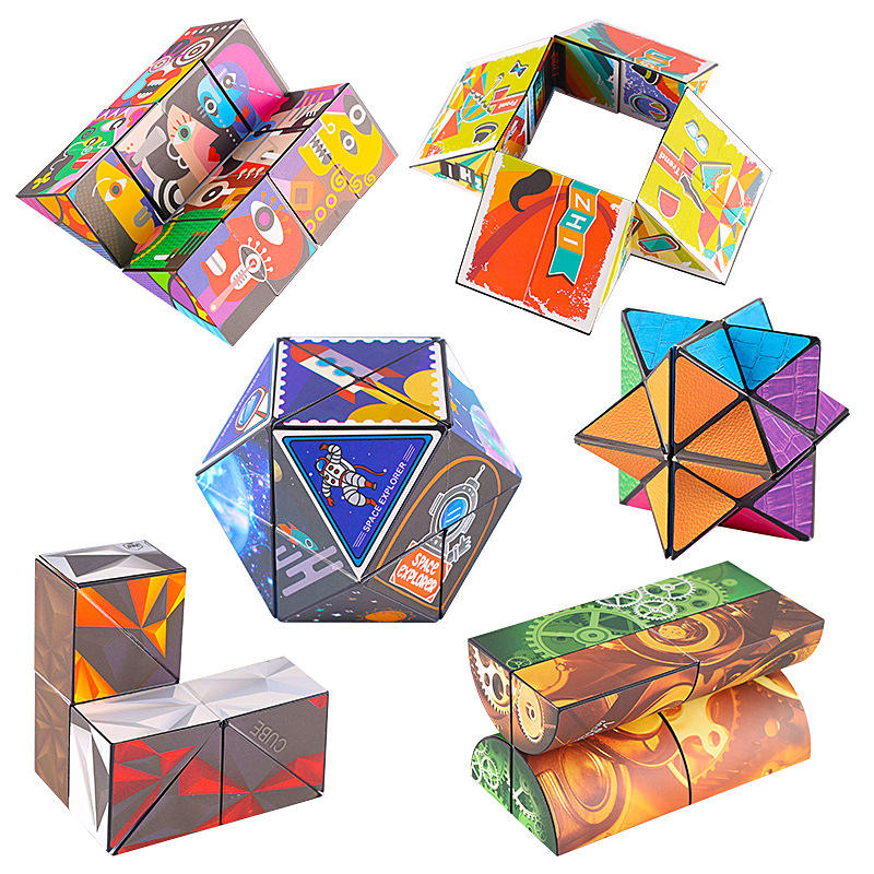 Folding Rubik's Cube Puzzle For Portable Brain Play