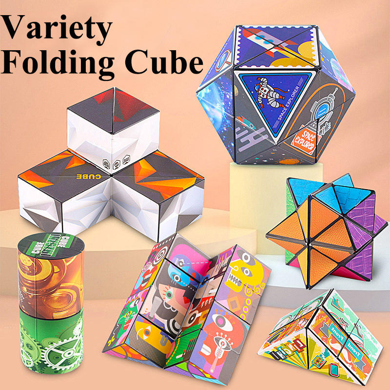 Folding Rubik's Cube Puzzle For Portable Brain Play