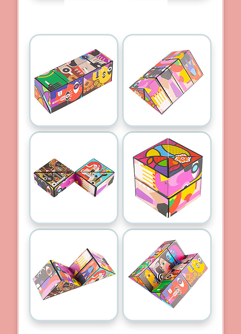 Folding Rubik's Cube Puzzle For Portable Brain Play